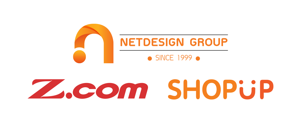 NetdesignGroup, z.com, ShopUp brand logos